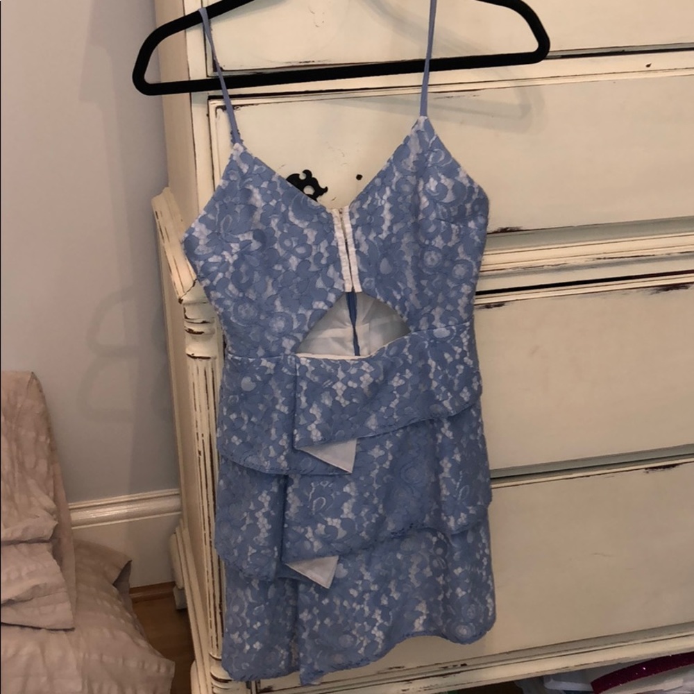 brand is NBD. blue spring/summer dress